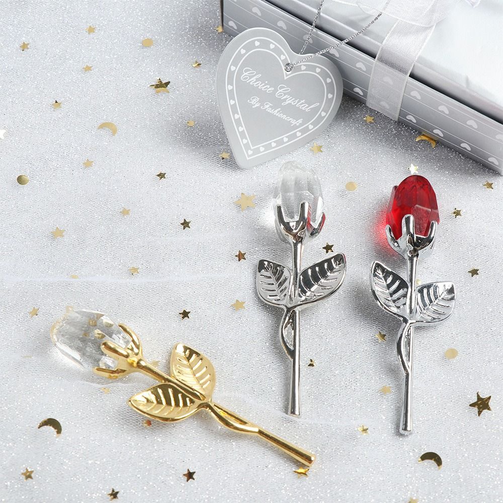Artificial Flower Rose Gifts Crystal Rose with Gift Box for Her Valentine's Day