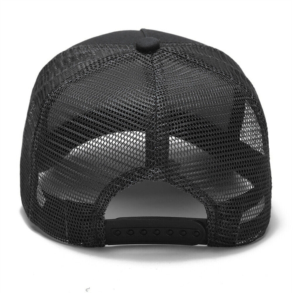 Adjustable Plain Trucker Cap Hat Unisex Mesh Baseball Promotional Various Colors