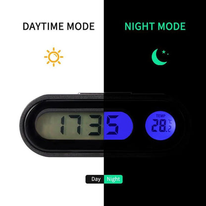 Small Digital Clock LCD Date Time Calendar For Car Dashboard Table Desk Portable