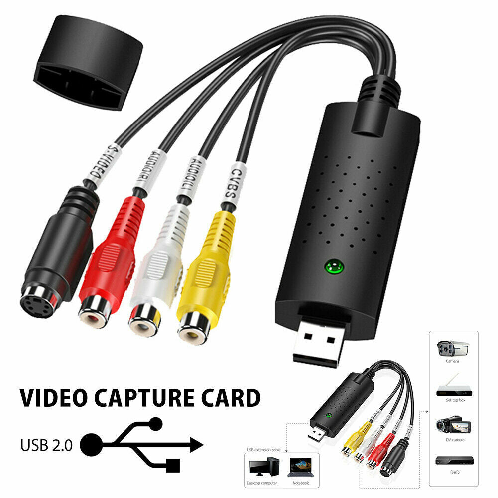 USB 2.0 RCA S-Video Capture Card (LS70) Convert VHS LP Tape to Digital DVD