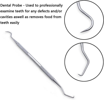 Stainless Dental 6pcs Tools Set Kit Dentist Teeth Clean Hygiene Mirror Oral Care