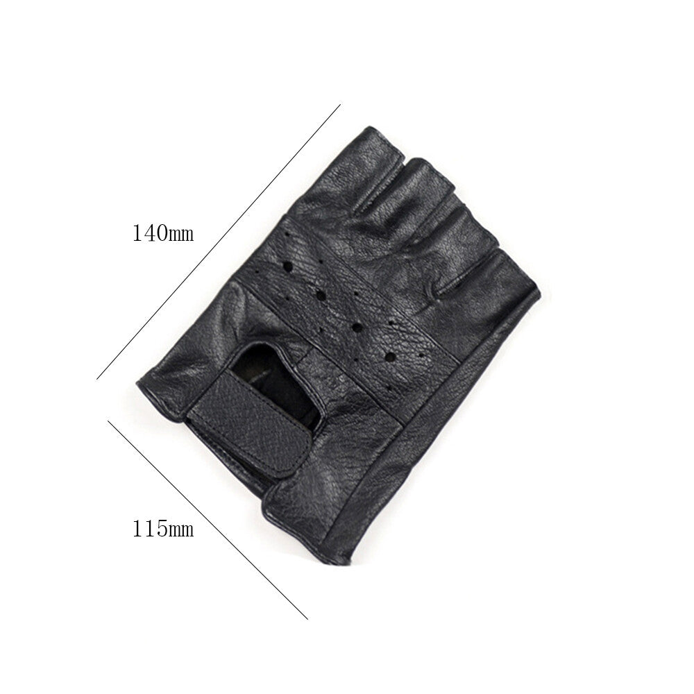 Tactical Leather Half Finger Gloves Army Military Driving Fitness Fingerless