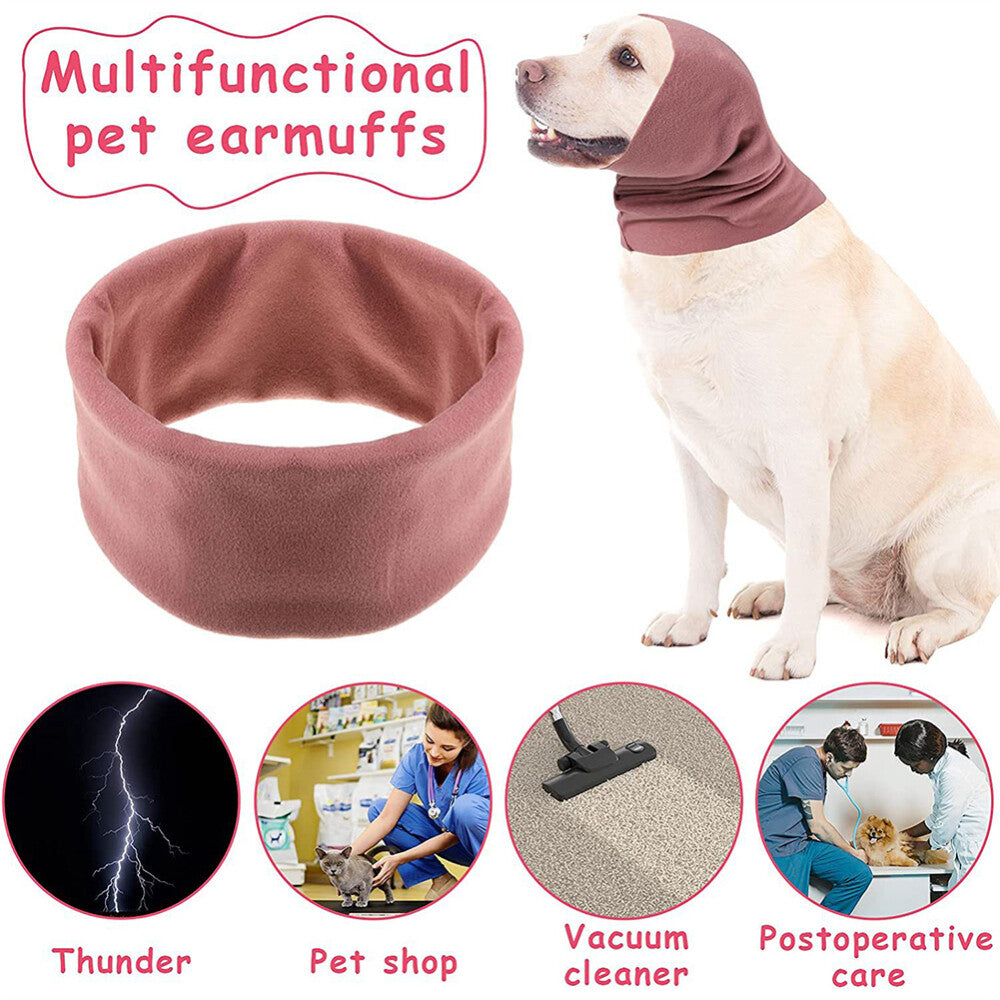 Calming Dog Ears Cover for Noise Reduce Pet Hood Earmuffs for Grooming Bathing