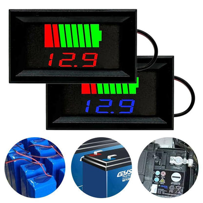 Meter Battery Tester 12V 24V 36V 48V 60V 72V Car Battery Charge Level Indicator