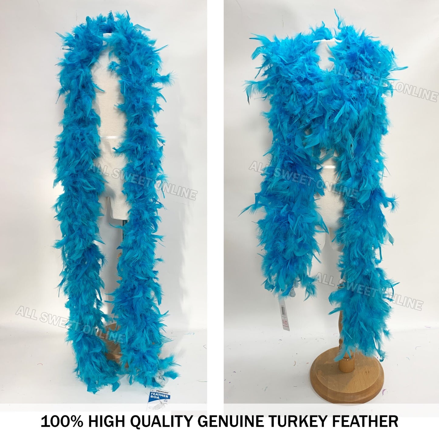 100% Genuine Feather Boa 2M Party Scarf Dress Up Costume Wedding Decor DIY Craft