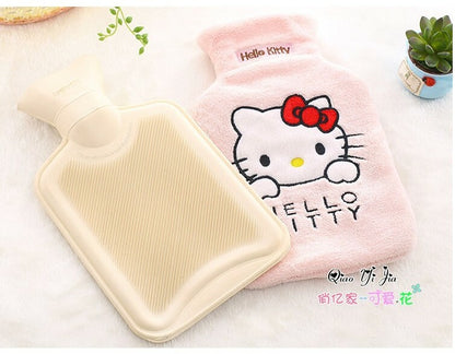 2000ml HOT WATER BOTTLE Winter Warm Rubber Bag w Knitted Cover Relaxing Warmer