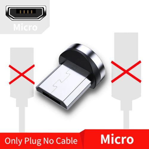 Magnetic iPhone Charging Cable Cord Charger Micro USB/Type-C/IOS/USB-C Rotate AU