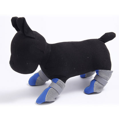 4Pcs Anti Slip Waterproof Protective Dog Shoes Rain Boots Pet Socks Booties New