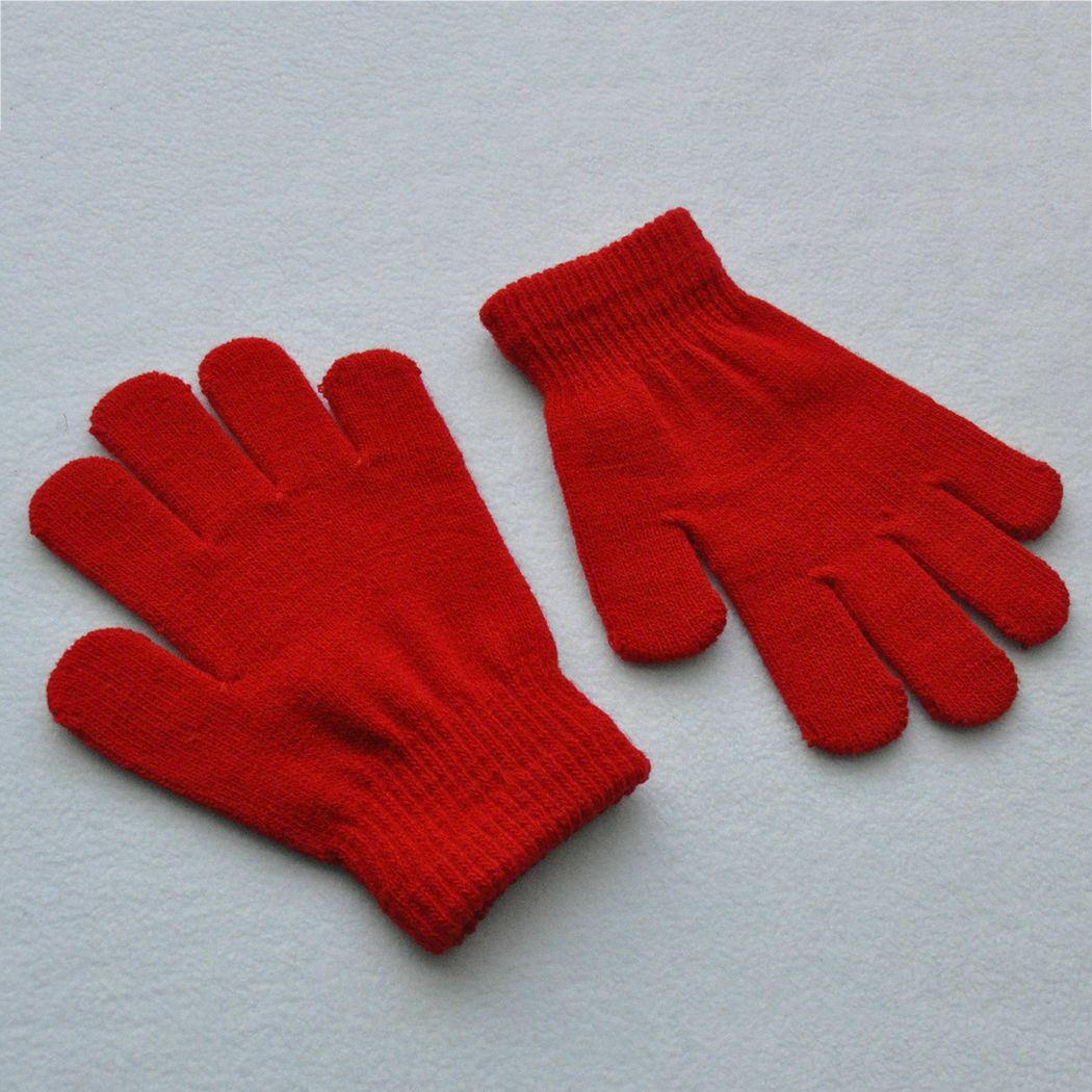 Winter Warm Children Gloves Solid Kids Mittens Gloves Knitted Children Glove