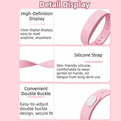 Vibrating Alarm Wristband,Silent Wrist Alarm Watch Potty for Deep Sleepers/Heari