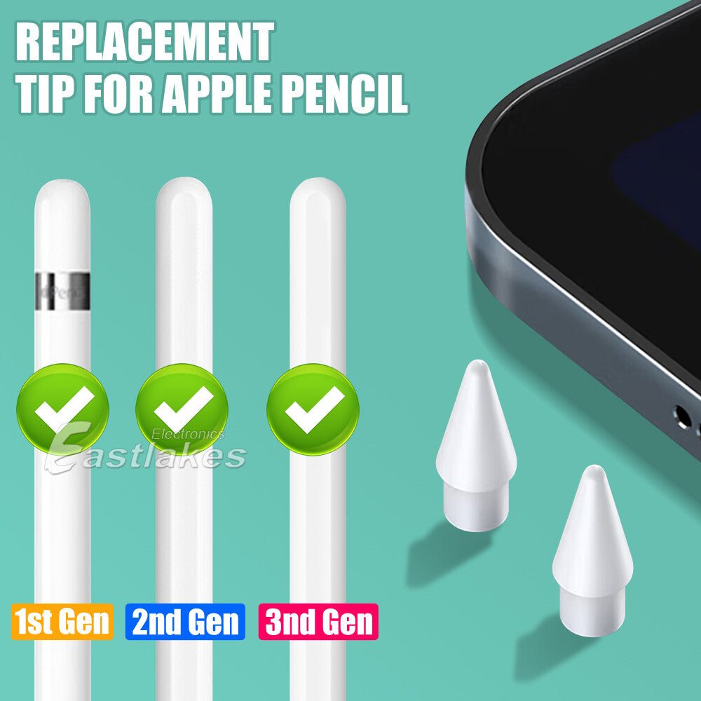 5Pcs Replacement Tips Compatible with Apple Pencil Tip 1St 2Nd PRO Generation Extra Nibs Nib