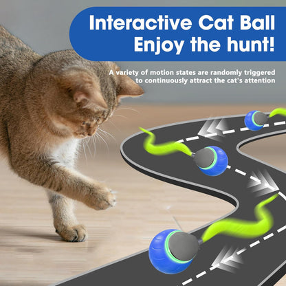 Automatic Rolling Ball Smart Cat Dog Toy Electric Pet Self-moving Kitten Game au