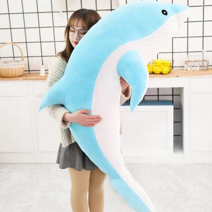 30/50cm Cute Dolphin Plush Toy Soft Stuffed Marine Animals Pillow Doll Kids Gift