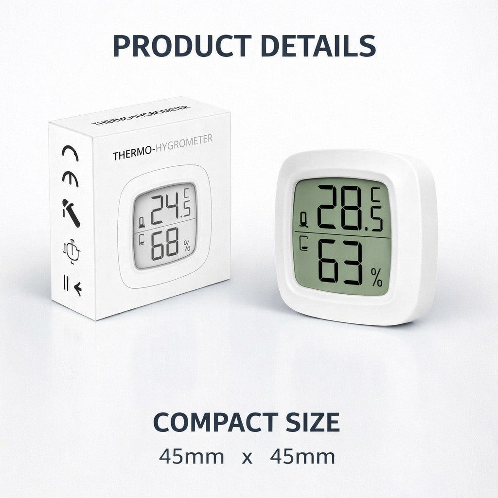 4x Mini Digital Thermometer Hygrometer LCD Temperature Humidity Meter Indoor