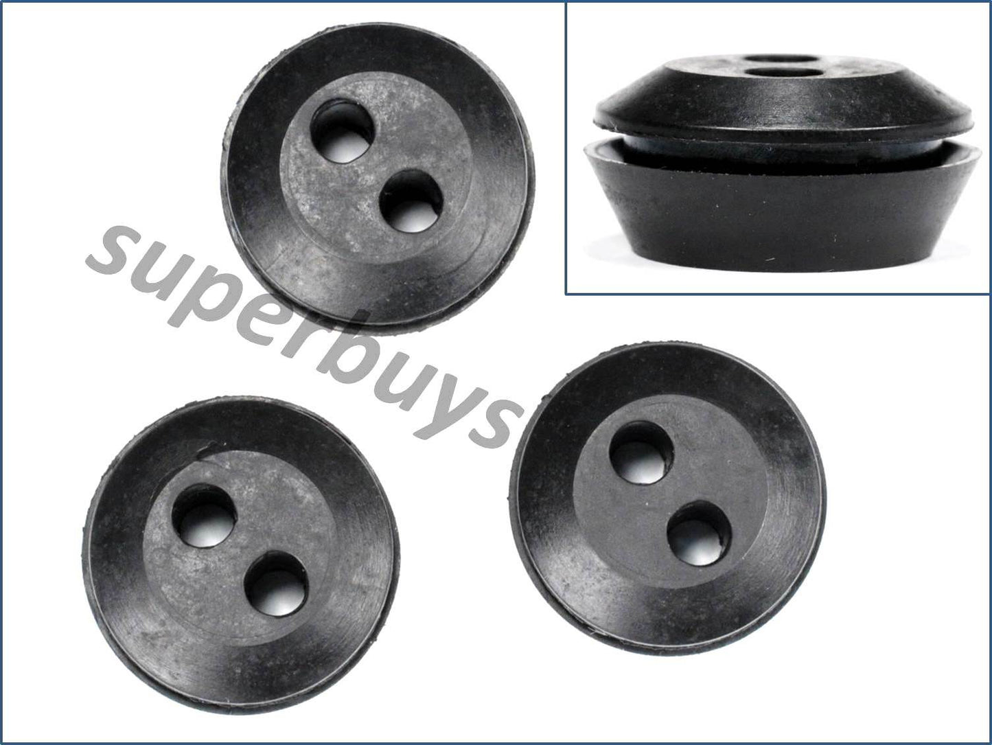 3pcs Rubber Fuel Line Grommets Pipe Washer Whipper Snipper Hose Trimmer Cutter