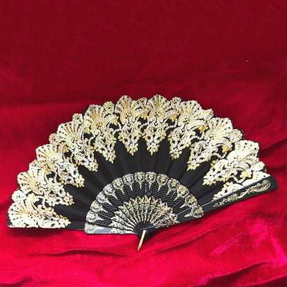 Lace Folding Fan Dance Party Spanish Style Wedding Silk Hand Held Nice Flower