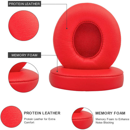 Replacement Ear Pads Compatible with Beats by Dr. Dre Solo 2 / 3 Wireless Headphone Earpads