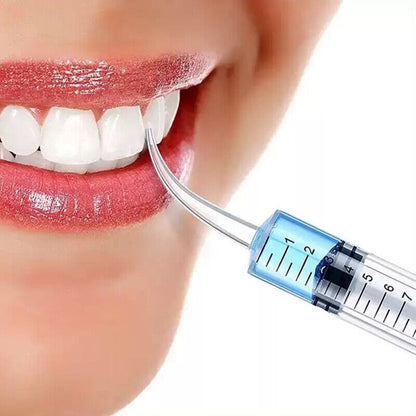 4PCS Dental Syringe 12ml Disposable Oral Irrigation Curved Tip Elbow Lab AU
