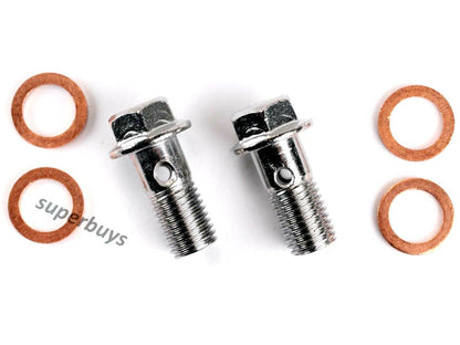 6pcs M10 x 1.0mm Brake Banjo Bolt Copper Crush Sump Motorcycle Bike Car Line