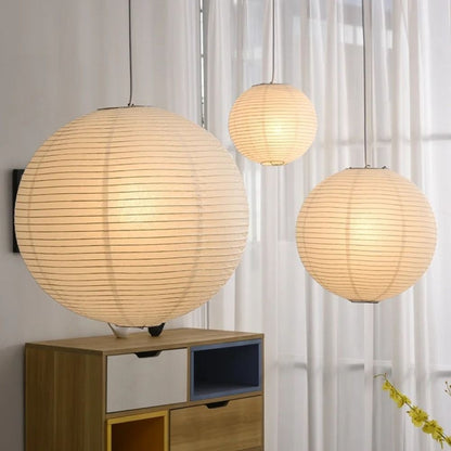 Globe Lampshade White Paper Ball Dome Easy Fit Ceiling Lamp Shade LED Light Bulb