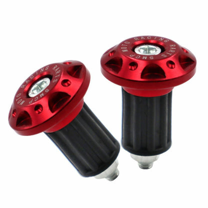 2PCS Motorcycle Handle Bar Ends Grips CNC Metal Handlebar Plug Motor Bike Grips