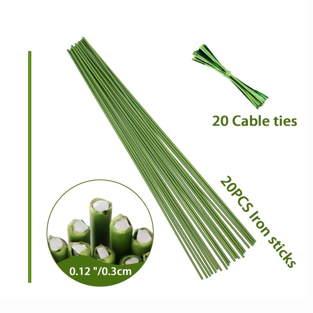 20Pcs Potted Plants Flowers Plant Sticks Bendable Plant Support Stakes