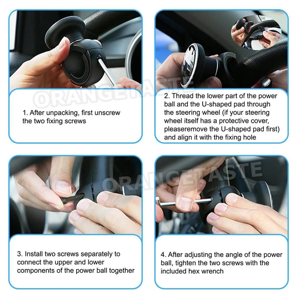 Universal Car Steering Wheel Handle Knob Aid Car Truck Booster Ball Spinner Knob
