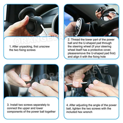 Universal Car Steering Wheel Handle Knob Aid Car Truck Booster Ball Spinner Knob