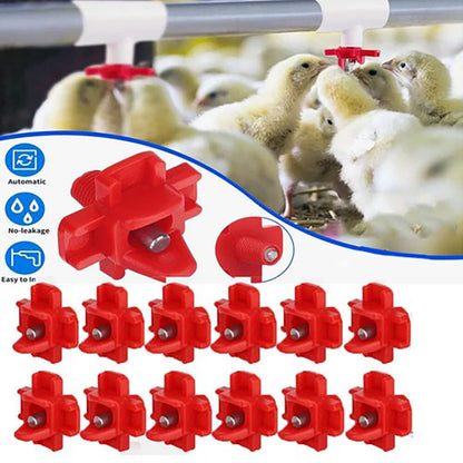 20PCS Horizontal Poultry Water Nipple Auto Waterer Chicken Drinker Fountain AU