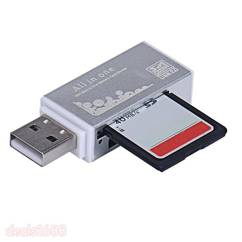 USB 2.0 Multi Memory Card Reader SD SDHC MicroSD M2 MS Pro Duo MMC MiniSDHC Fast