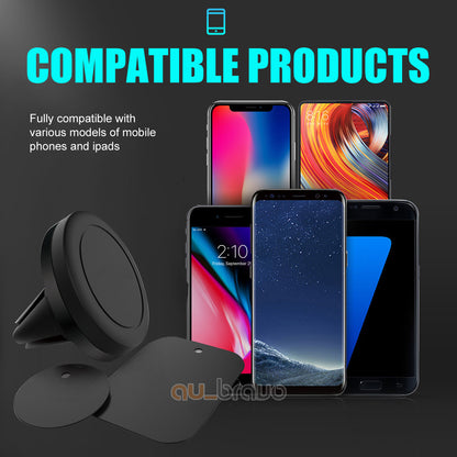 Universal Car Mount Air Vent Magnetic Phone Holder Compatible with All iPhone Android Phones