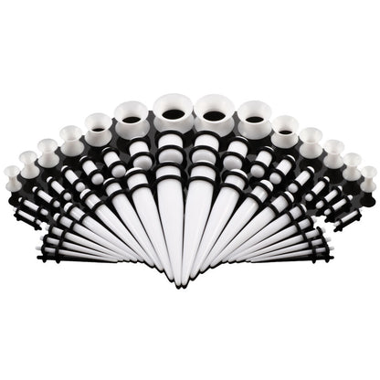 36/50pcs Ear Stretching Kit Plug Set Stretch Ear Taper Stretcher Expander Tapers