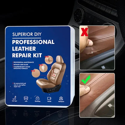 Advanced Leather Repair Gel Kit Filler Restore Car Seat Sofa Scratch Rips Holes