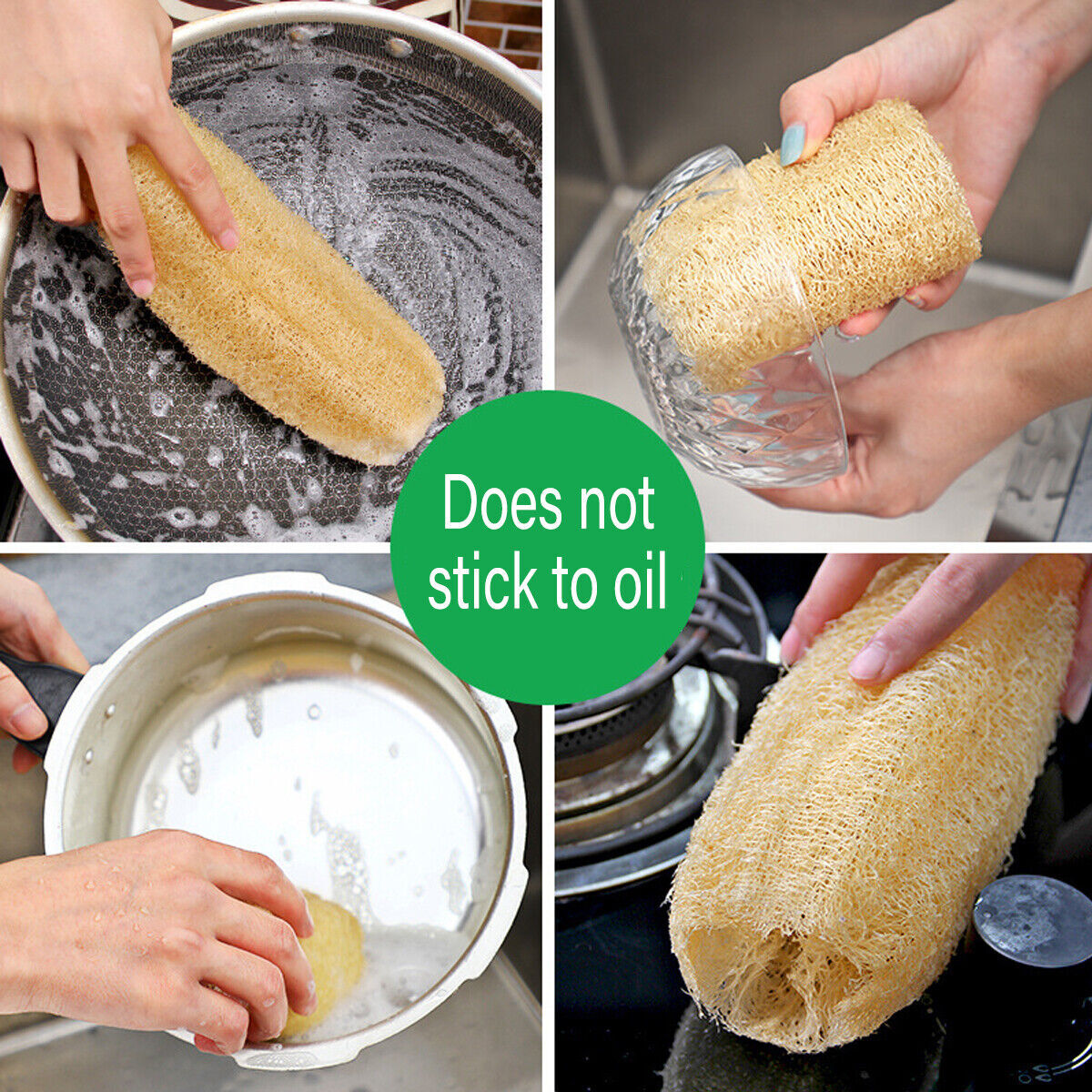 5Pcs Natural Loofah Luffa Loofa Exfoliating Shower Sponge Body Bath Scrubbers AU