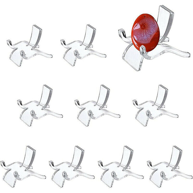 10Pcs Acrylic Specimen Geodes Supporting Base Mineral Stand Display Holder Easel