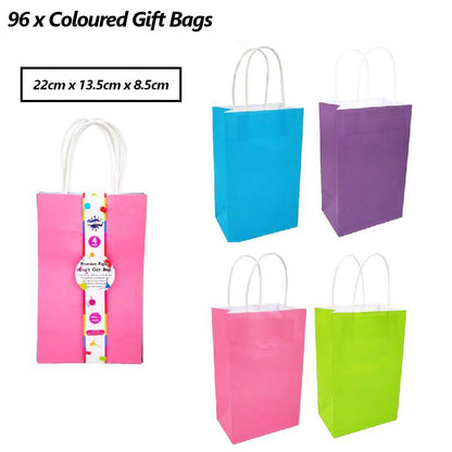Bulk Paper Kraft Bag Coloured Shopping Carry Retail Gift Party Wrapping Bag