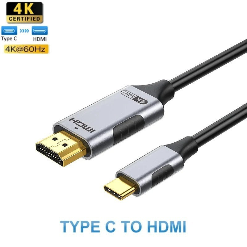 USB C to HDMI Cable 8K@60Hz 4K@120Hz Type C to HDMI-Compatible HDTV Cable for TV