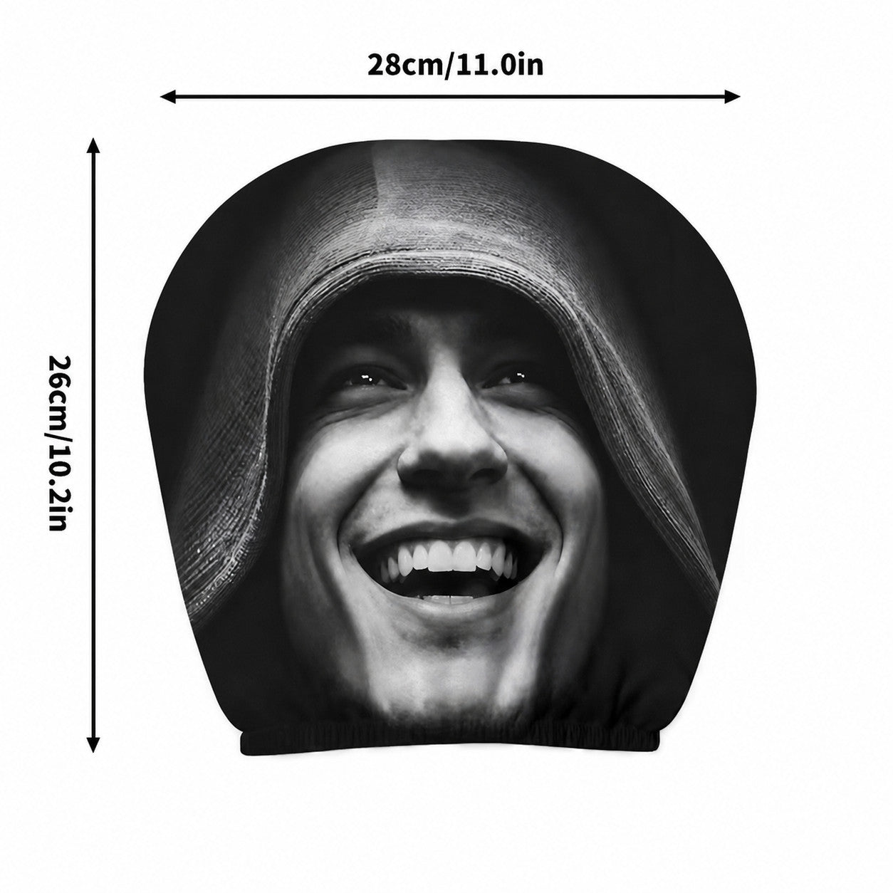 2pcs Halloween Scary Face Car Seat Headrest Cover Horror Head Rest Protector AU – Compatible with Seat