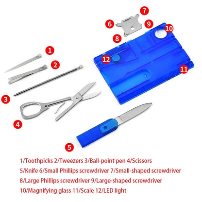 Knife-EDC Tool Gear Multi Tool Card Card Multi Tool 12 In 1 Pocket Credit Card