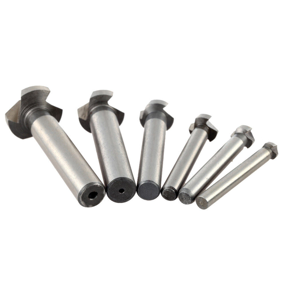 6pcs 3 Flutes 90 Degree Hss Chamfer Cutter Bit Chamfering Countersink Drill Bits