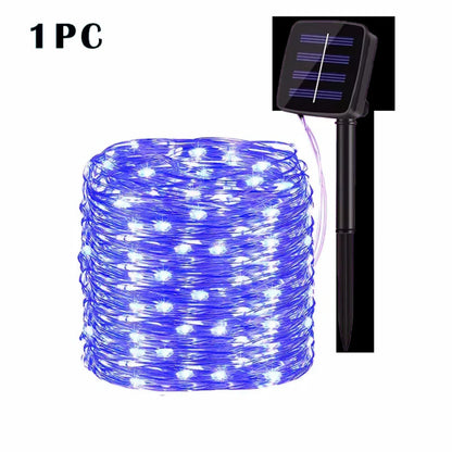 Solar Fairy String Lights 50/100/200/300 LED Outdoor Garden Christmas Party Deco