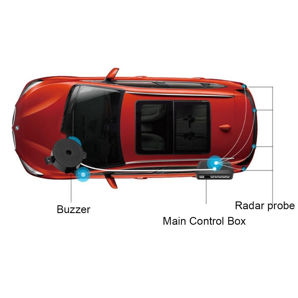 22mm Parking Sensor Kit 12V Car Parking Sensor Kit Reverse Radar Sound  Car
