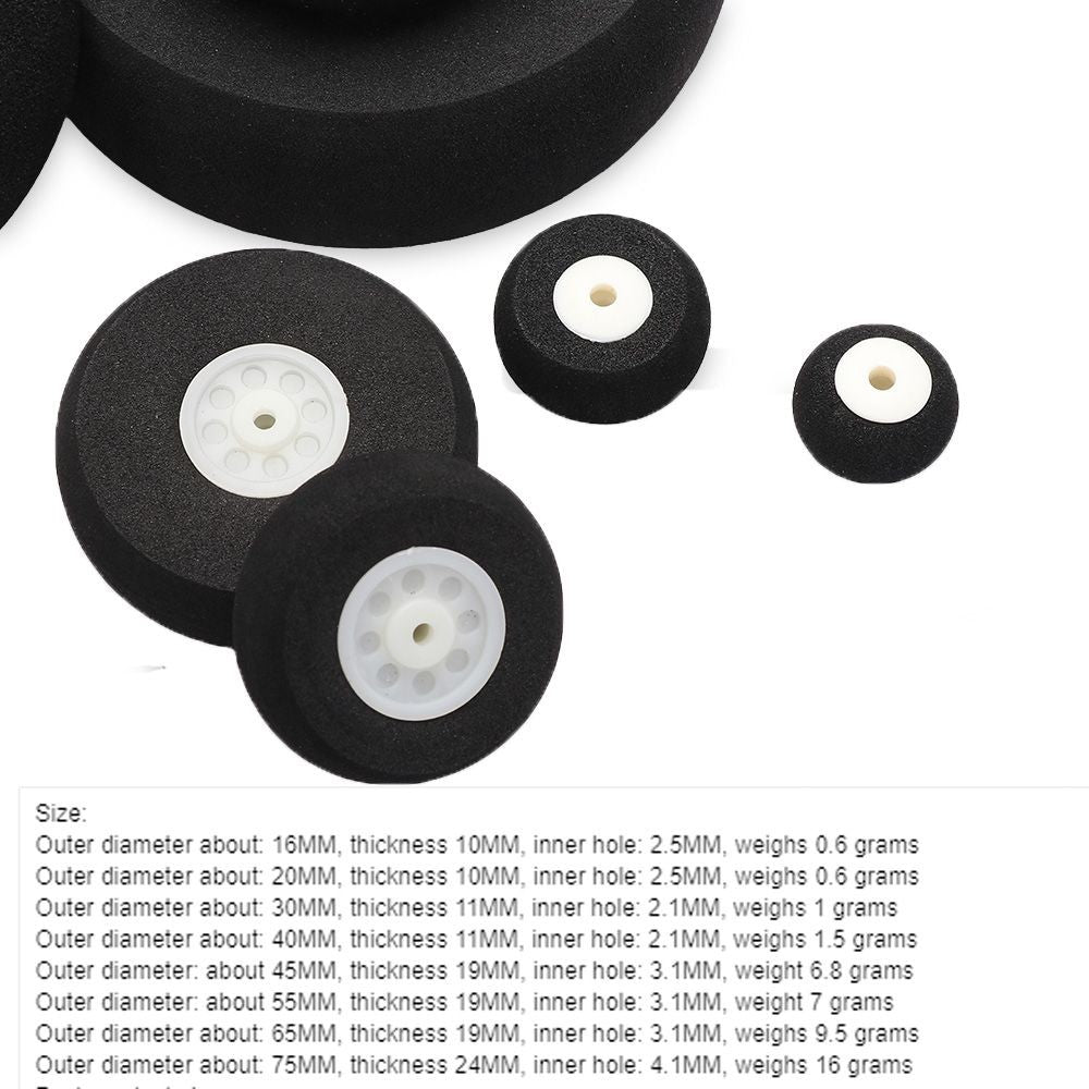 1" - 3"Inch RC Airplane Replacement Plane Toy Parts Wheel Hub Tail Wheels