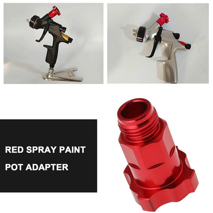 2PCS Spray Gun Connectors M16x5mm External Thread Spray Paint Pot Adapter Red