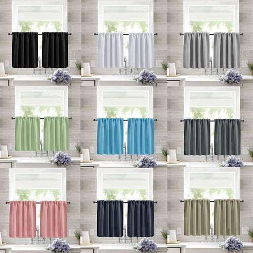 for Small Window Treatment Short Blackout Curtain