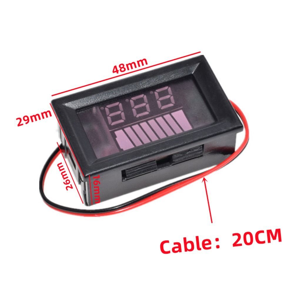Meter Battery Tester 12V 24V 36V 48V 60V 72V Car Battery Charge Level Indicator