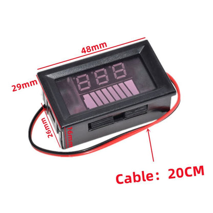 Meter Battery Tester 12V 24V 36V 48V 60V 72V Car Battery Charge Level Indicator
