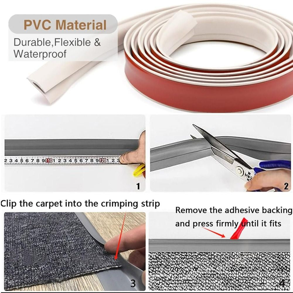 Cuttable Carpet Edge Trim Strip Self Adhesive Rug Edge Protector  Household