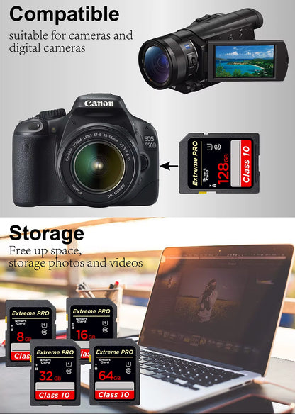 High Speed SD Memory Card Class 10 Flash Card 16GB 32GB 64GB 128GB