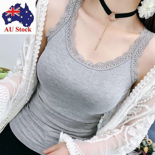 Sleeveless Cami Top Shirt With Lace Fitted Tops Summer Tank Tops  for Women